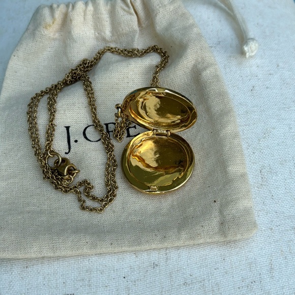 J. Crew gold tone disc Locket necklace. Comes with original dust bag. - Picture 4 of 9